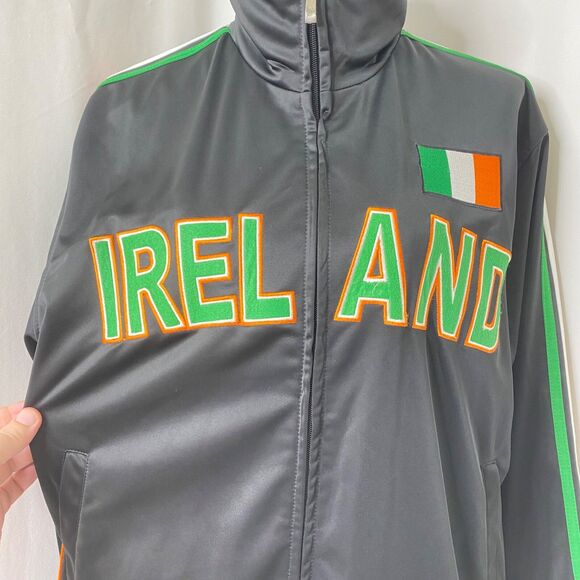 Ghast Ireland Track Jacket Men’s Large Black Full Zip Long Sleeve Athletic - Picture 3 of 13